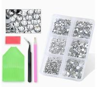 1 Pieza De Diamante Blanco, Pinzas Curvas Negras, Bolígrafo, Disco Verde Y Arcilla, Especificaciones Ss6-Ss20, Juego De Herramientas De Manicura Diy, Imprescindible Para Manicuristas.