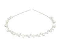1 Pieza De Diamantes De Imitación De Cristal Nupcial Para Mujer Diadema De Boda Flor Niña Diamante Delgada De Hoja De Plata Accesorios Para El Pelo Tiara Para Novia
