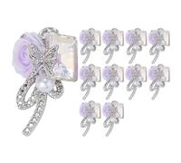 1 pieza de diamantes de imitación de mariposa rosa de metal para decoración 3D, accesorios creativos para diseños únicos