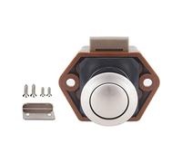 1 Pieza de diámetro 20mm Camper Car Push Lock RV Caravana Barco cajón pestillo botón cerraduras for Muebles Accesorios Hardware 4 Colores,Ahorro de Espacio Compacto(Brown)