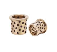 1 pieza de diámetro interior de 18mm de brida, manguito de cojinete de latón de grafito autolubricante sin aceite, diámetro exterior de 24mm, altura de 12-50mm, casquillo de cojinete JFB