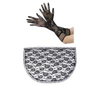 1 Pieza De Encaje Y 1 Par De Guantes De Encaje, Accesorios Elees, Accesorios De Ropa, Velo De Boda Para Mujeres.