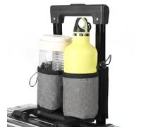 1 pieza de equipaje de viaje portavasos, maleta, accesorios para equipaje, soporte para tazas de viaje, soporte para bebidas, manos libres para asas de maletas, gente de negocios, utensilios de viaje