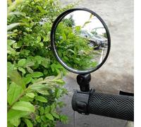 1 pieza de espejo retrovisor negro ajustable para bicicletas, espejo retrovisor universal para manillares, espejos de seguridad convexos de gran ángulo para bicicletas/carretera/bicicleta de montaña