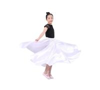 1 Pieza de Falda Danza del Vientre for niñas, satén, Lisa, 360 Grados(Color-11,Height 150cm)