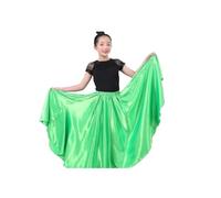 1 Pieza de Falda Danza del Vientre for niñas, satén, Lisa, 360 Grados(Color-2,Height 110cm)