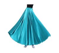 1 Pieza de Falda Danza del Vientre for niñas, satén, Lisa, 360 Grados(Color-9,One Size)