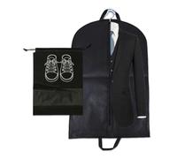 1 pieza de funda antipolvo para ropa, 1 pieza de bolsa para zapatos, bolsa para colgar ropa no tejida, funda antipolvo para traje, bolsa de almacenamiento plegable, bolsa para traje con asa