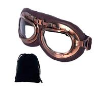 1 Pieza De Gafas De Bicicleta, 1 Pieza De Bolsa Negra, Gafas Retro De Motocicleta, Gafas De Aviador, Gafas De Esquí para Senderismo