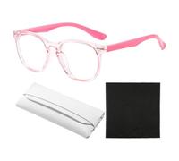 1 Pieza De Gafas Planas Para Niños, 1 Pieza De Estuche Para Gafas, 1 Pieza De Paño Para Gafas, Gafas Modernas Y Livianas, Gafas Antideslumbrantes, Gafas Con Filtro Portátil