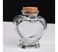 1 pieza de grava de cristal Natural en una hermosa botella de vidrio en forma de corazón Chips de roca piedra caída Navidad o decoración del hogar regalos, botella de vidrio, 1 Uds. piedra de cristal
