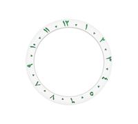1 pieza de inserto de bisel de cerámica con fuente árabe curva de 38 mm x 30,6 mm, compatible con la caja del reloj SKX007 SKX009 SRPD GMT SUB, piezas de repuesto for anillo de reloj de hombre.(21)