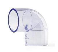 1 pieza de juntas de tubería de UPVC, conector en T de codo recto transparente, adaptador de tubería for tanque de agua de acuario(Elbow,I.D 20mm)