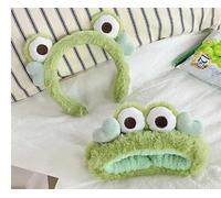 1 Pieza De La Banda Para El Cabello Y 1 Pieza De Cinta Para La Cabeza De Peluche De La Rana Forma, Linda Chica Tocado, Adecuado Para El Uso Diario, Así Como Para El Lavado Y Cuidado De La Piel.