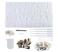 1 Pieza De Letra De Resina De Molde De Silicona, Kit De Molde De Fundición De Resina De Letra De Silicona, Joyería Digital, Resina Epoxi, Molde De Silicona, Letra De Resina De Fundición De Resina De M