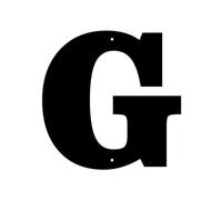 1 Pieza De Letrero Metal Cortado 3/4" Resistente A La Intemperie, Placa Letras For Calle, For Entrada Casa(G,3inch)