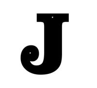 1 Pieza De Letrero Metal Cortado 7/8" Resistente A La Intemperie, Placa Letras For Calle, For Entrada Casa(J,7inch)