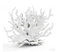 1 pieza de madera para acuario, coral falso, camarones, acuario y planta de acuario, adecuado para acuarios pequeños y medianos (blanco)