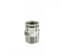 1 pieza de manguera neumática de aire de 10 mm, 8 mm, 6 mm y 4 mm, BSP, rosca macho de 1/4", 1/8" y 3/8", conector de tubería de aire, acoplamiento rápido, conexión de cobre fino.(10mm,1/2")