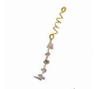 1 pieza de metal Dreadlocks Haarschmuck,Haarspiralen Clips Spiral Pin Spirale Haarspange mit Steinperlen Spirale Haar Clip Zöpfe Schmuck für Männer & Frauen DIY Haar Stil,Grau,L