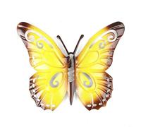 1 pieza de metal mariposa césped y jardín arte de pared con revestimiento anti para larga duración exterior e interior decoración (A)