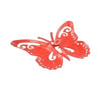 1 pieza de metal mariposa césped y jardín arte de pared con revestimiento anti para larga duración exterior e interior decoración (B)