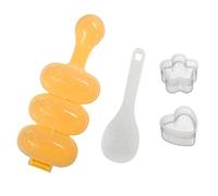 1 Pieza De Molde De Bolas De Arroz De 3 Rejillas Con Cuchara De Arroz, Y 2 Piezas De Molde De Bolas De Arroz De Bricolaje, Fiambrera, Molde De Sushi, Kit De FabricacióN De Rodillos De Sushi