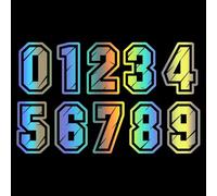 1 Pieza De Números Reflectantes for Buzón Números Individuales O Todos for La Dirección De La Casa, Lo Que Los Hace Más Personalizados Y Reconocibles for Buzones, Puertas(Laser,0-9,10CM)