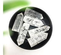 1 pieza de palomitas de maíz naturales, cristal blanco, cuarzo, obelisco, punto de varita de cristal, piedras curativas, espécimen de piedras naturales y minerales-60-70mm