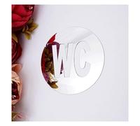 1 pieza de pegatinas de espejo para puerta de baño, autoadhesivas, acrílicas, dee pegatinas de espejo para puerta de baño, autoadhesivas, acrílicas, de 12 x 12 cm, para decoración del hogar.