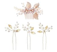 1 Pieza De Peine De Cabello Y Acceso Para El Cabello De 3 Partes, Elees Accesorios Para El Cabello, Accesorios Para El Cabello En Estilo De Flores, Accesorios Para El Peinado Nupcial.