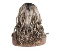 1 pieza de pelucas delanteras encaje sintético resaltan la peluca rubia marrón cuerpo profundo ondulado Cosplay rizado for mujeres(NTSN4-UN9-12R)