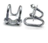 1 pieza de perno en U de 20, 25, 32, 40 y 50 M8, abrazadera de tubo de doble U galvanizado, conector de acero(M8x20x40mm)