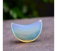 1 pieza de piedra de cristal natural en forma de luna colorida mascota pulido regalo uso colección y decoración del hogar, ópalo