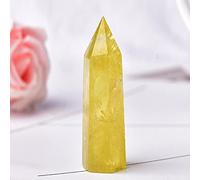 1 pieza de piedra de energía curativa de citrino de punto de cristal natural, Obelisco de Reiki, adorno de torre de cuarzo amarillo para decoración del hogar, regalo de pirámide-Citrino_50-60mm