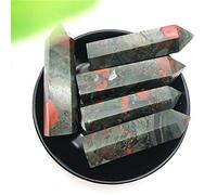 1 pieza de piedra de sangre de África Natural, varita de torre, espécimen de curación de cristal de energía, piedras naturales y minerales-80-90mm