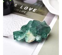 1 pieza de piedra mineral cruda de fluorita verde natural, piedra de cristal irregular para decoración del hogar, elimina el magnetismo, fluorita verde, 90-140 g