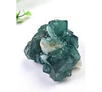 1 pieza de piedra natural de cristal mineral de fluorita verde de cristal mineral, piedras de muestra, fluorita verde, 200-250 g