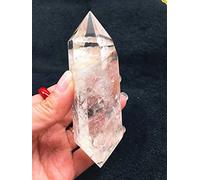1 pieza de piedras de de punto de doble punta de pelo rojo de cuarzo Natural Inicio Colecciones