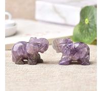 1 pieza de piedras naturales de elefante tallado a mano, piedra mineral de piedra mineral para decoración del hogar, manualidades, amatista, 1 pieza