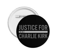 1 pieza de pines y broches conmemorativos de Charlie Kirk, con el lema "Justicia para Charlie Kirk" (1993-2025).