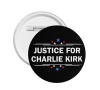 1 pieza de pines y broches conmemorativos de Charlie Kirk, con el lema "Justicia para Charlie Kirk" (1993-2025).
