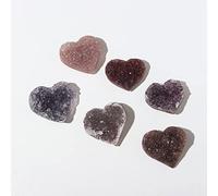 1 Pieza De Racimo De Cristal Natural Gris Amatista Corazón Gema Energía Cuarzo Decorar DIY,Racimo De Amatista,1 PC