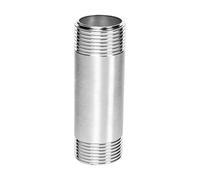 1 pieza de racor de tubería de SS 304, 2-1/2" BSPT macho x 100 mm longitud | Tubo de extensión, tubo duradero de fundición con boquilla de acero inoxidable 304 para conexiones compresores aire plomería