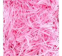 1 pieza de rafia, papel triturado rosa, relleno para papel de regalo, papel triturado de rafia, material para envolver regalos, papel de regalo rosa (200 g, rosa)