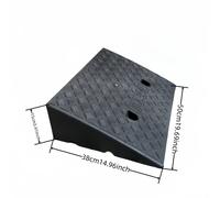 1 pieza de rampa portátil, alfombra inclinada, rampa para bordillos, alfombra de plástico para escalones, alfombra triangular, badén