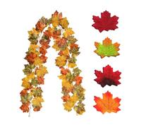 1 Pieza De Ratán De Hoja De Arce Artificial Y 100 Piezas De Hojas De Arce Artificiales, Decoración De Plantas Artificiales, Decoraciones Para Fiestas, Decoración De Otoño, Decoración Del Hogar