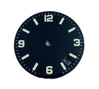 1 Pieza de Reloj de 28,5 mm con Esfera Negra, Azul y Gris NH35 NH34, Movimiento automático, Verde Luminoso(A1)