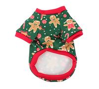 1 Pieza de Ropa navideña para Perros, Disfraz navideño para Mascotas, Disfraz de Papá Noel, Ropa para Perros pequeños, Pijamas de Cosplay para Cachorros (Verde 13X25CM)