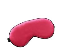 1 pieza de seda sintética antifaz para dormir, máscara de ojos monocolor, suave, transpirable, de viaje, vendaje de ojos, máscara de noche, antifaz para el alivio de la fatiga, color rojo rosa